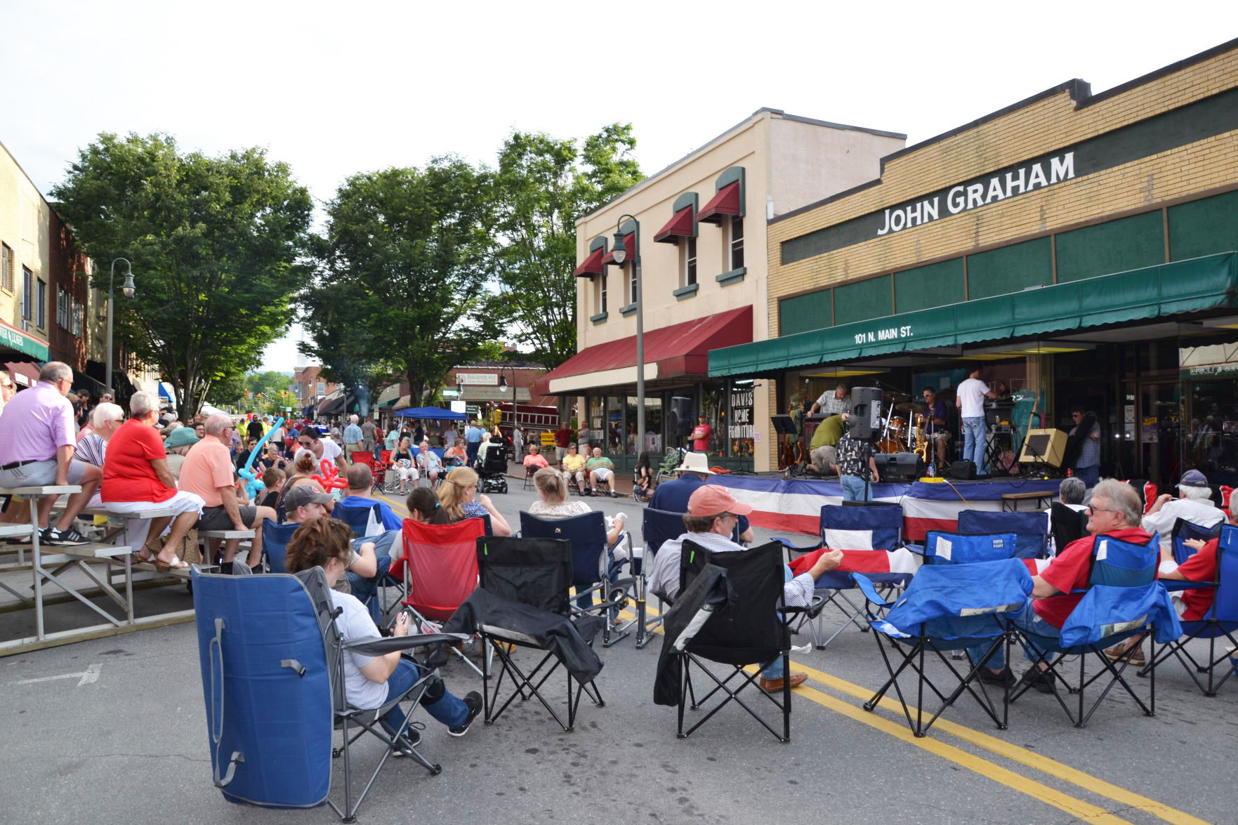 Waynesville Block Party on Main Street